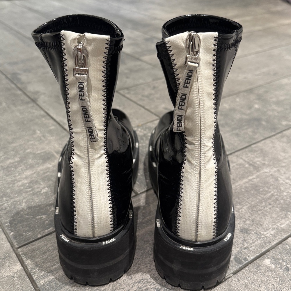 Fendi neoprene and faux leather boots - Picture 5 of 11